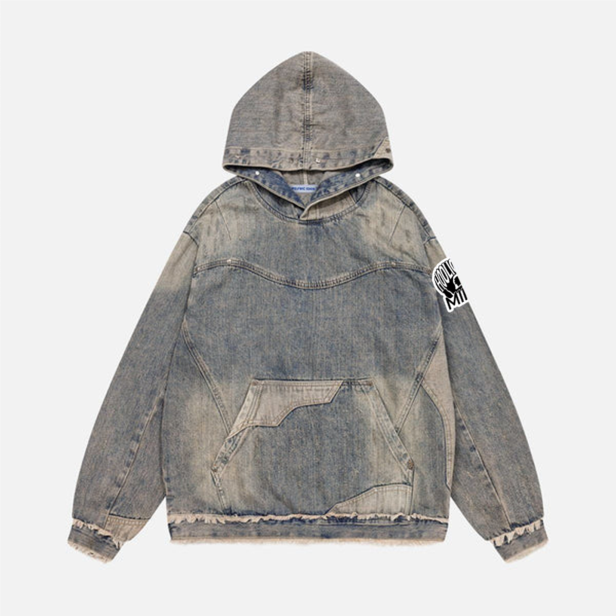 HOOLIGANS MIND in the fray unisex Denim Hoodie