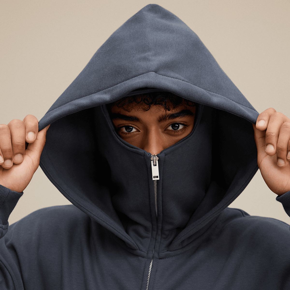 Hooligans Mind "Lockdown" Full-Zip Balaclava Hoodie