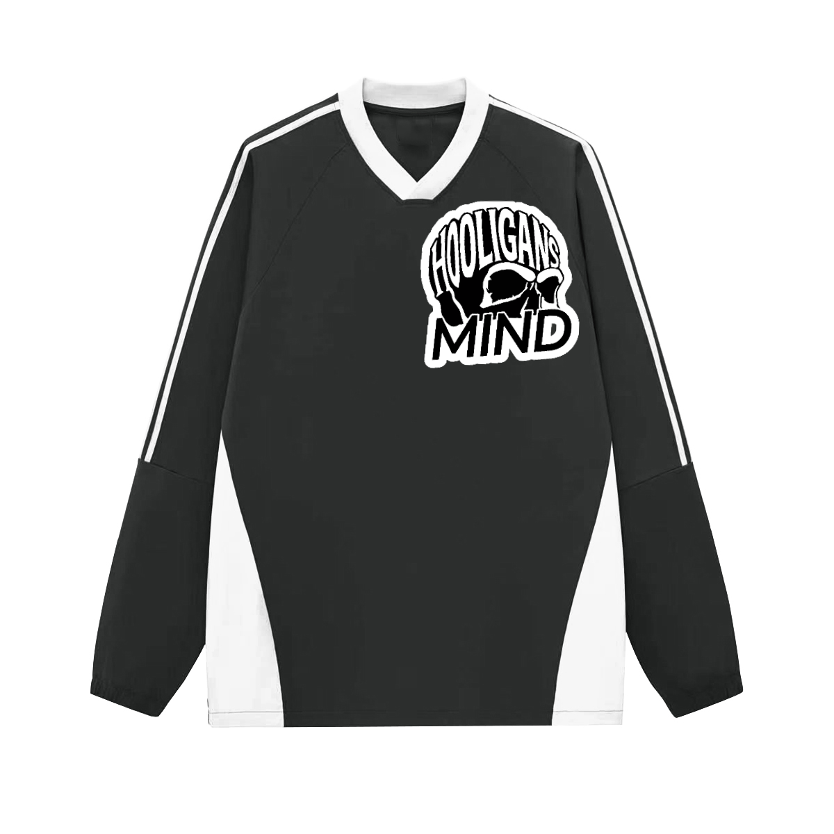 Hooligans Mind endorcee V-neck Long Sleeve Shirt
