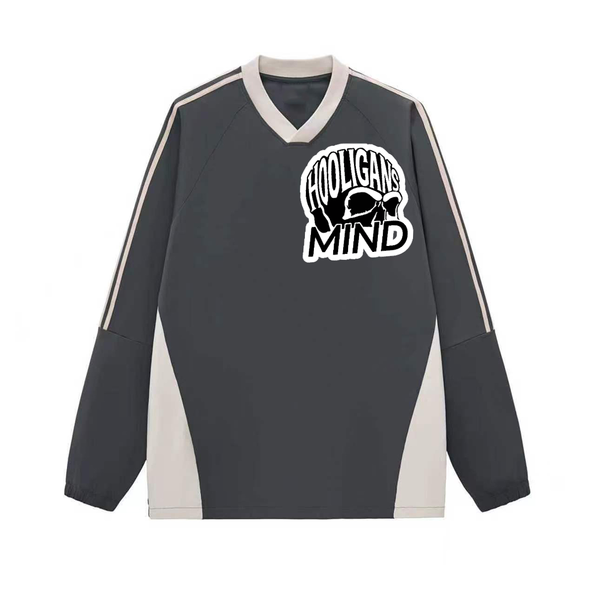 Hooligans Mind endorcee V-neck Long Sleeve Shirt
