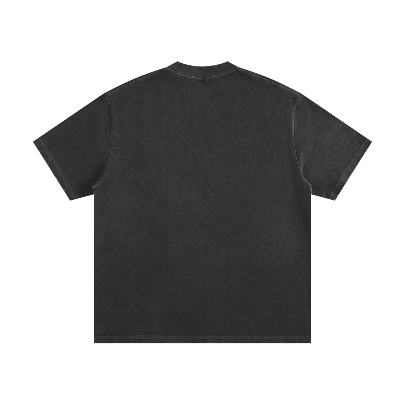 Black t-shirt on a white background