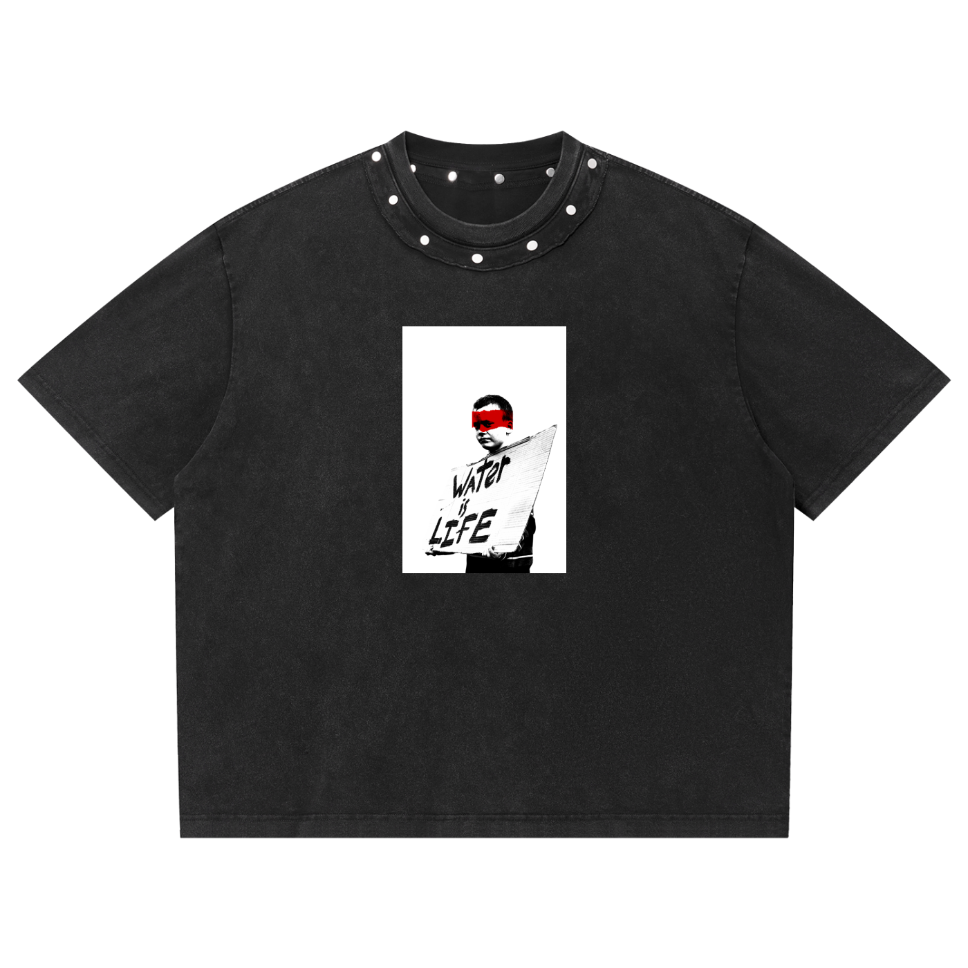 Water is life studded T-Shirt