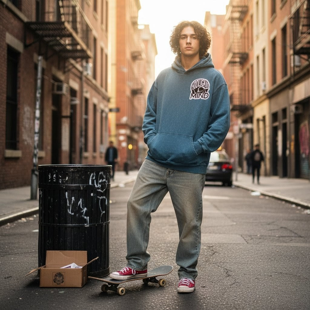 In use faded hoodie 
